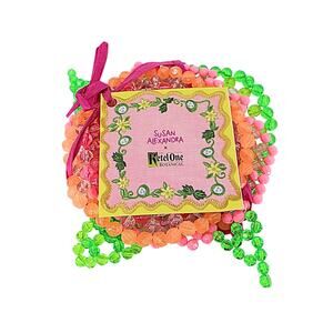 SUSAN ALEXANDRA Beady Botanical Coasters Set - 4 ct